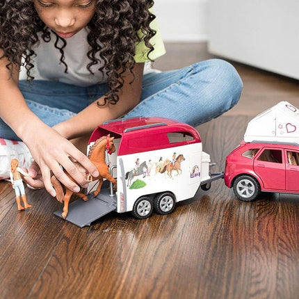 Schleich Horse Club - 110Pc Horse Camping Playset w/ Car and More | 42535