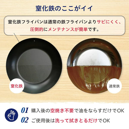 River Light Egg Pan, Iron Frying Pan, Extreme Japan, Large, Induction Compatible, Made in Japan