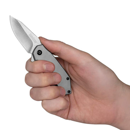 Kershaw Valve Frame Lock Knife Bead Blast Stainless Steel (2.25" Stonewash) 1375