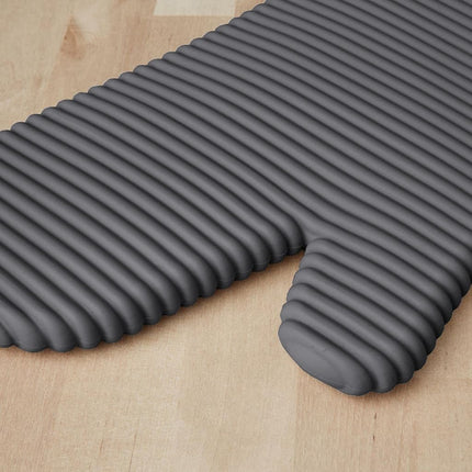 KitchenAid Ribbed Soft Silicone Oven Mitt Set, Charcoal Grey 2 Count