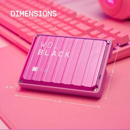 WD_BLACK P10 4TB Game Drive, Portable External Hard Drive for On-The-Go Access to Your Game Library, Works with Playstation, Xbox, PC, Save up to 150 games, Includes One Month Discord NITRO offer-PINK