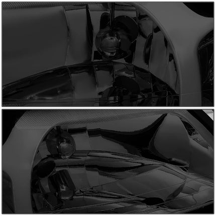 DNA Motoring Smoked clear HL-OH-FM99-SM-CL1 Headlight Assembly (Driver & Passenger Side),Smoke lens/ Clear Corner