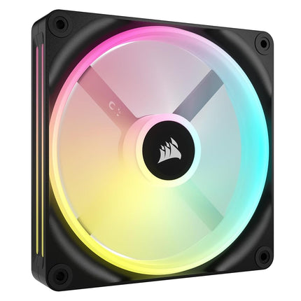 Corsair iCUE LINK QX140 RGB 140mm Magnetic Dome RGB Fans - Double Fan Starter Kit with iCUE LINK System Hub - Black