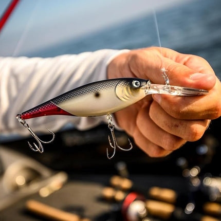 Berkley Flicker Shad Fishing Lure, Firetail Chrome Candy, 5/16 oz, 2 3/4in | 7cm Crankbaits, Size, Profile and Dive Depth Imitates Real Shad, Equipped with Fusion19 Hook