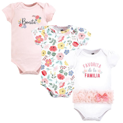 Hudson Baby Unisex Baby Cotton Bodysuits, Favorita Botanical Tutu, 18-24 Months, Favorita Botanical Tutu, 18-24 Months