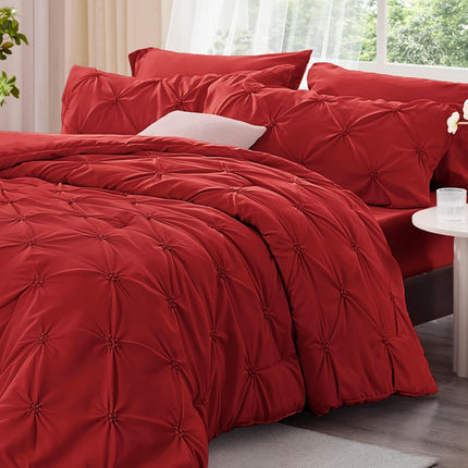 BEDELITE King Comforter Set Rose Red,Lightweight & Soft Comforter