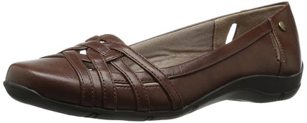 LifeStride Women's Diverse Ballet Flat, Dark Tan, 