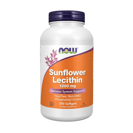 NOW Sunflower Lecithin 1200 mg,200 Softgels