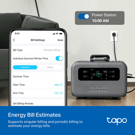 TP-Link Tapo Smart Plug Mini, compatible con Matter, Alexa, Google Home y Samsung SmartThings, monitoreo de energía, 15A, certificado UL, solo Wi-Fi de 2.4G, Tapo P110M (paquete de 2)
