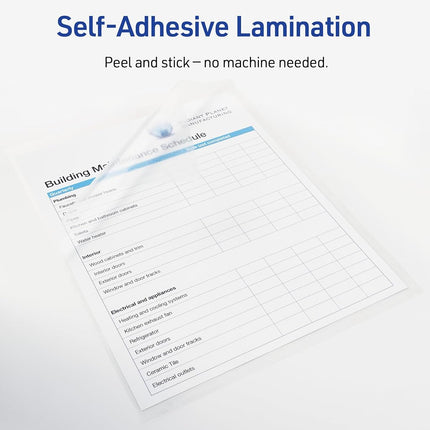Avery Self-Adhesive Laminating Sheets, 9 x 12 Inches, Box of 50 (73601)