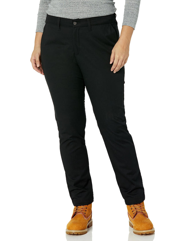 Dickies Women's Plus Skinny Twill Pants, Rinsed Bl