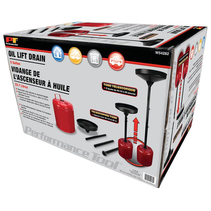 Drenaje elevador de aceite de 5 galones Performance Tool W54282