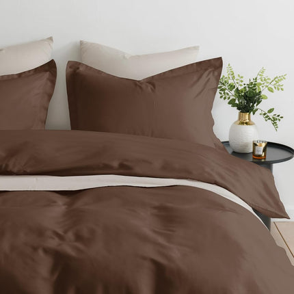 Elegant Comfort Luxury 3-Piece Duvet Cover Set - 1500 Premium Hotel Quality Microfiber Hotel Collection - Comforter Cover with Button Closure and Shams, King/California King, Taupe
