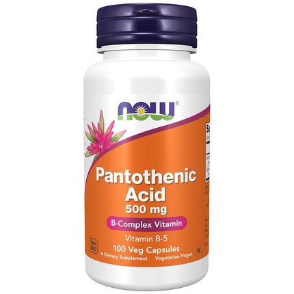 NOW Pantothenic Acid 500 mg,100 Capsules