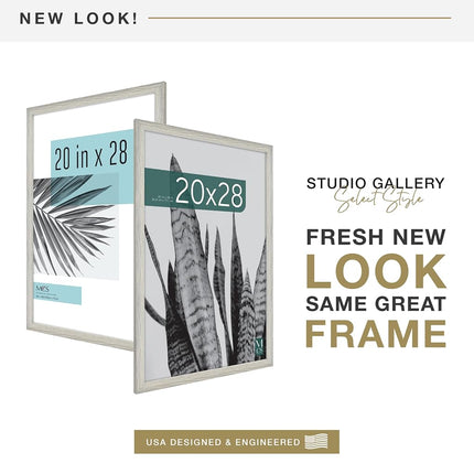 MCS Industries 63810 20x28 Inch 2-Pack, Gray Woodgrain Studio Gallery Frame, 20x28, 2 Count
