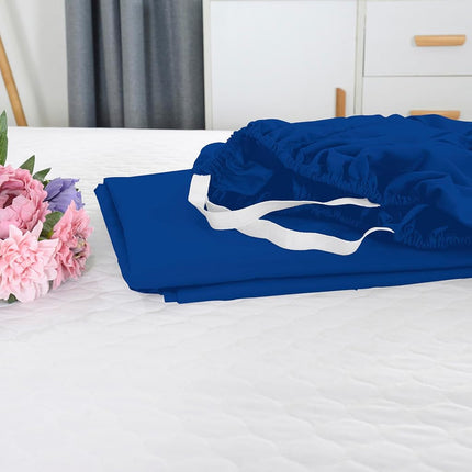 Elegant Comfort 1500 Premium Hotel Quality 18-21 Inches Deep - Extra Deep Pocket Single Fitted Sheet for High Mattress, Luxury and Softest, Smart Pocket - Wrinkle Free, Twin/XL, Royal Blue