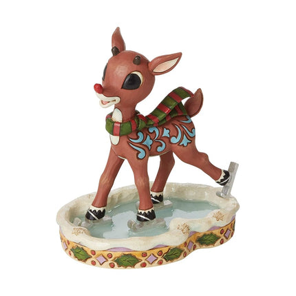 Enesco Rudolph Traditions by Jim Shore Rudolph Ice Skating Figurine