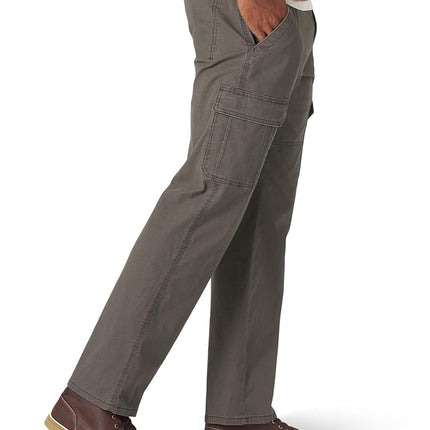 Wrangler Authentics Men's Stretch Cargo Pant Casual, Olive Drab, 42W / 32L