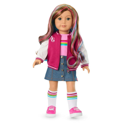 American Girl, Truly Me 18-inch Doll #101 with Gray Eyes, Wavy Caramel Hair, Light-to-Medium Skin, for Ages 6+