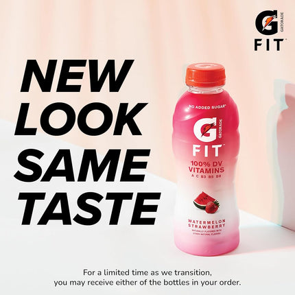 Gatorade G Fit Electrolyte Beverage, Healthy Real Hydration, Watermelon Strawberry, 16. Bottles (12 Pack)