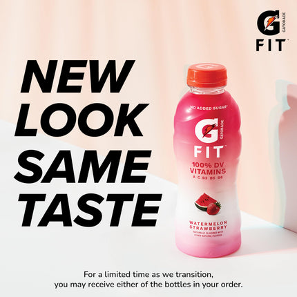 Gatorade G Fit Electrolyte Beverage, Healthy Real Hydration, Watermelon Strawberry, 16. Bottles (12 Pack)