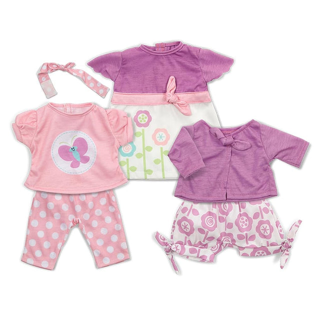 Melissa & Doug Mine to Love Mix & Match Fashion Doll Clothes for 12”-18” Dolls (6Piece)