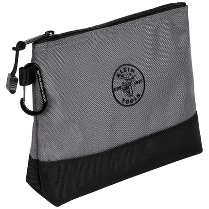 Klein Tools 80183 Zipper Tool Bag Set, (5) Stand-Up Water-Resistant 1680d Pouches with Carabiners and (4) 12.5 x 7-Inch Canvas Utility Bags, 9-Piece
