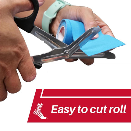 MUELLER SPORTS Mueller Pre-Cut Kinesiology Tape I-Strip Roll - 2" x 16.4' - 20 Strips per Roll (each strip measures 2" x 9.75") (Blue)