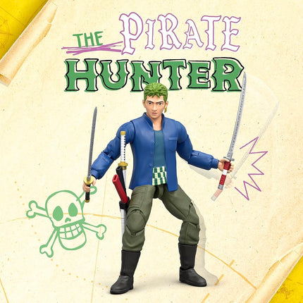 One Piece Zoro 6-Inch Action Figure, 5 Accessories