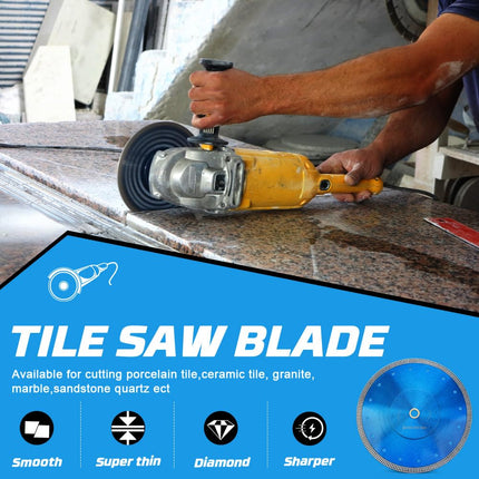 10" Tile Cutting Blade Super Thin Diamond Blade for Granite Marble Porcelain Ceramic Tile Cutting