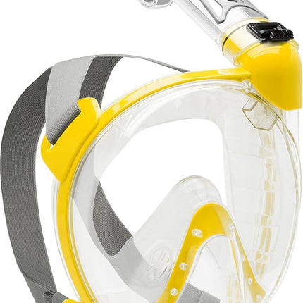 Cressi Duke Full Face Snorkel Dry Mask - Available in Standard Version or with Action Cam Holder, Adult Unisex