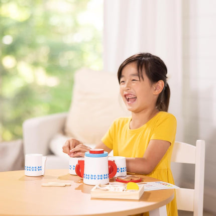 Melissa & Doug Steep & Serve Wooden Toy Tea Set | Pretend Play | Play Food | Wooden Toy | 3+ | Gift for Boy or Girl