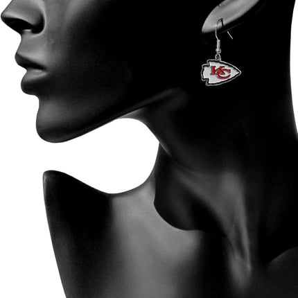 Siskiyou Sports NFL Kansas City Chiefs Women's Chrome Dangle Earrings