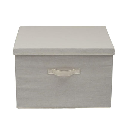 Household Essentials Natural Wide Storage Box with Lid, 15”x18.5”x12”, Wide-18.5" W x D