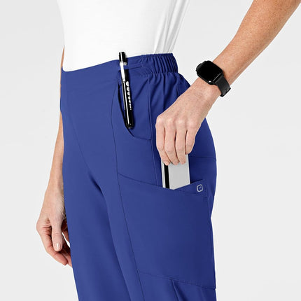WonderWink Tall Plus Size Women's Full Elastic Pant, Galaxy Blue, XX-Large Tall