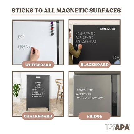 Ilyapa 334 Piece Alphabet Magnets Magnetic Letters and Numbers for Whiteboard, Chalkboard Signs & Fridge, ABC Magnets, Soft & Durable EVA Foam Magnetic Alphabet Letters Works on All Metal Surfaces