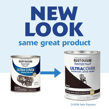 Rust-Oleum 242018 Painters Touch Quart Latex, Satin Espresso