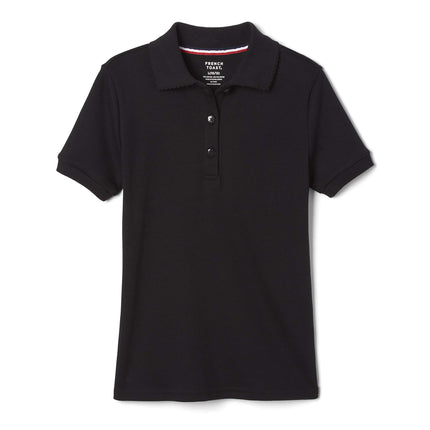 French Toast Plus Girls Short Sleeve Picot Collar 