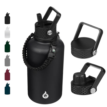 BJPKPK 64oz Insulated Water Bottle, Half Gallon Wa