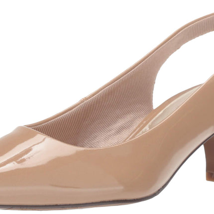 Easy Street Women's Faye Pump, Nude Patent, 9.5