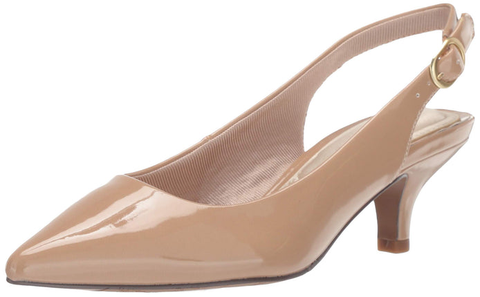 Easy Street Women's Faye Pump, Nude Patent, 9.5