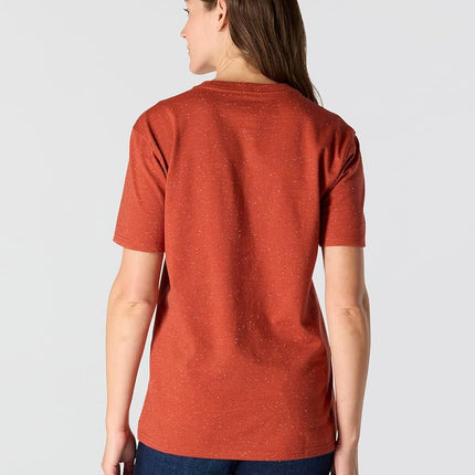Carhartt Women's Loose Fit Heavyweight Short-Sleeve Pocket T-Shirt, Spice Red Nep, S