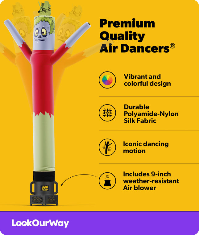 LookOurWay Monster Halloween Themed 6-Feet Tall Air Dancers Inflatable Tube Man Complete Set with Blower
