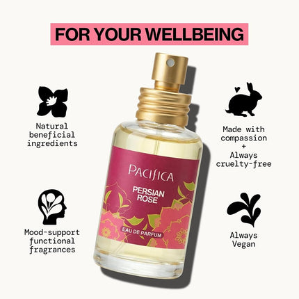 Pacifica Beauty Spray Perfume, Rosa Persa, 1 Onza Líquida