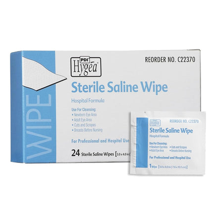 Saline Wipe Hygea Individual Packet Saline Unscent
