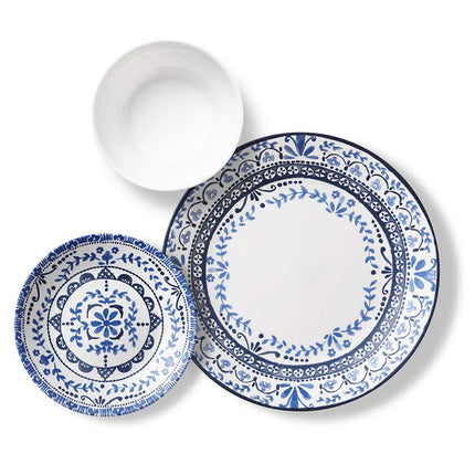 Corelle 6-Piece Chip Resistant Dinnerware Set, Glass, Portofino