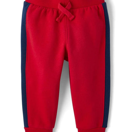 The Children's Place Baby Boy's and Toddler Fleece Jogger Pants, Ruby, 5 Years, Ruby, 5T