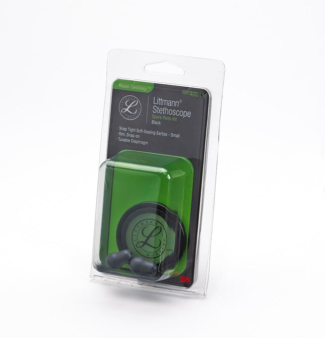 3M Littmann Stethoscope Spare Parts Kit, Master Cardiology, Black, 40011