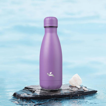 Konokyo Insulated Water Bottles,12oz Double Wall Stainless Steel Vacumm Metal Flask for Sports Travel,Lavender