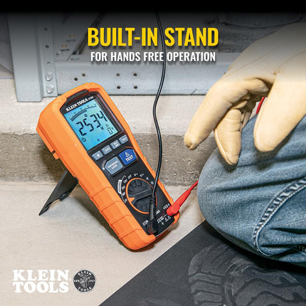 Megohmmeter, Insulation Resistance Tester Multimeter, 4000 Megohm Resistance, 125V/250V/500V/1000V Test Voltage, Klein Tools ET600